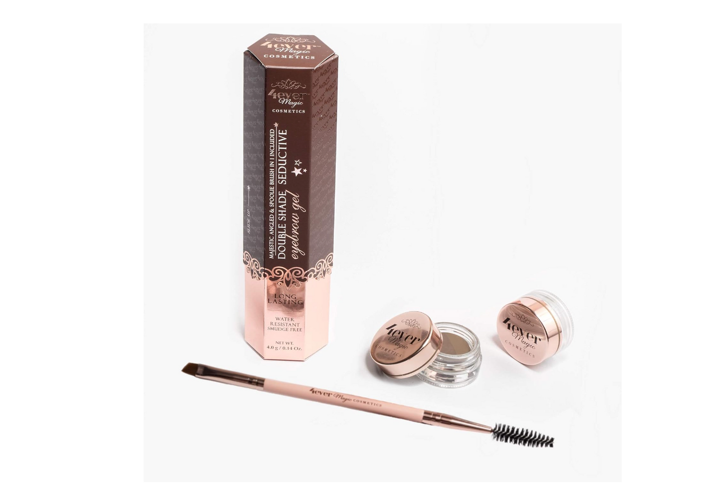 4ever Magic Cosmetics Double Shade Seductive Eyebrow Gel, Mystical Taupe
