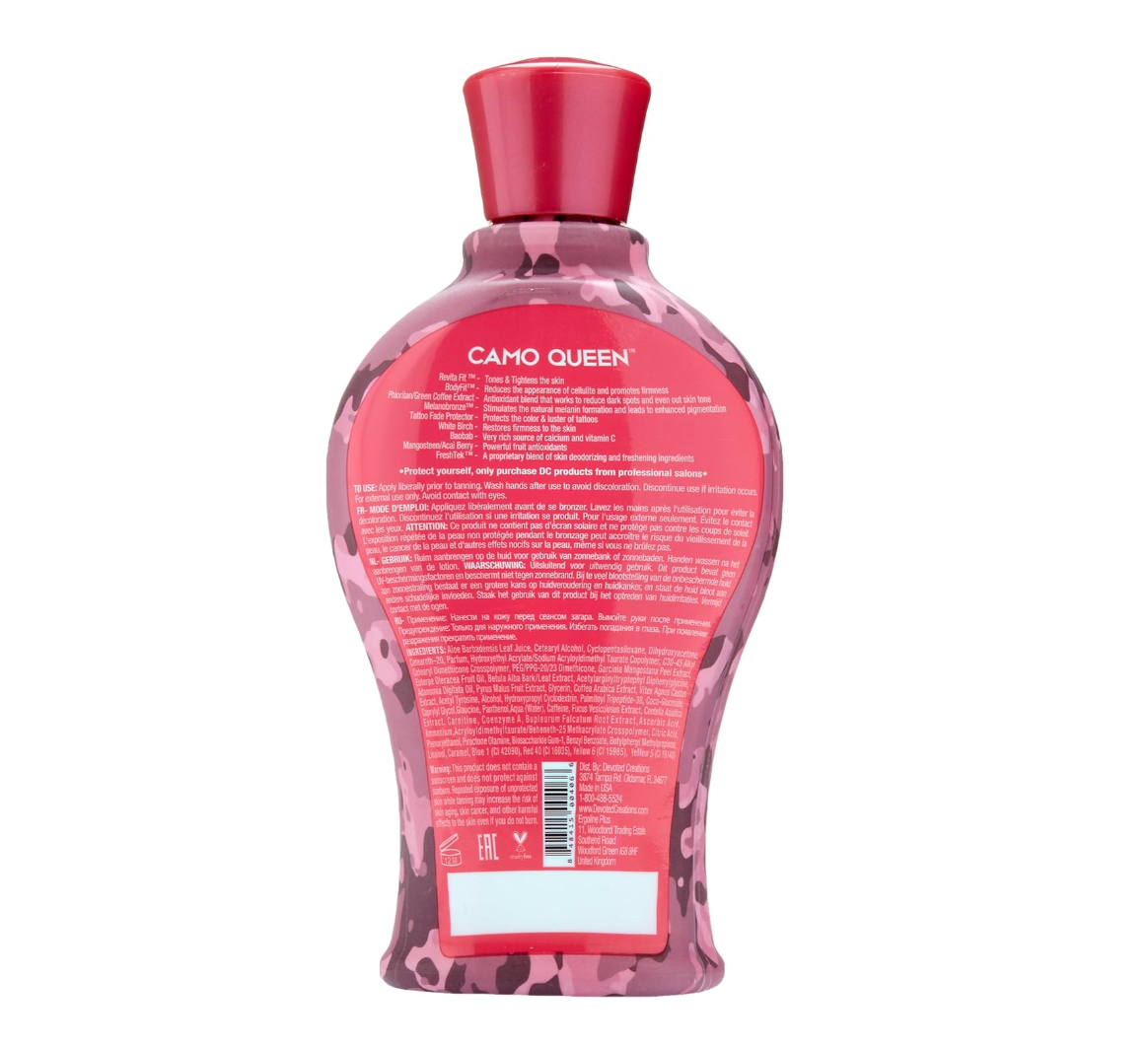 Devoted Creations Camo Queen Bronzing Lotion, 12.25 Fluid Ounce