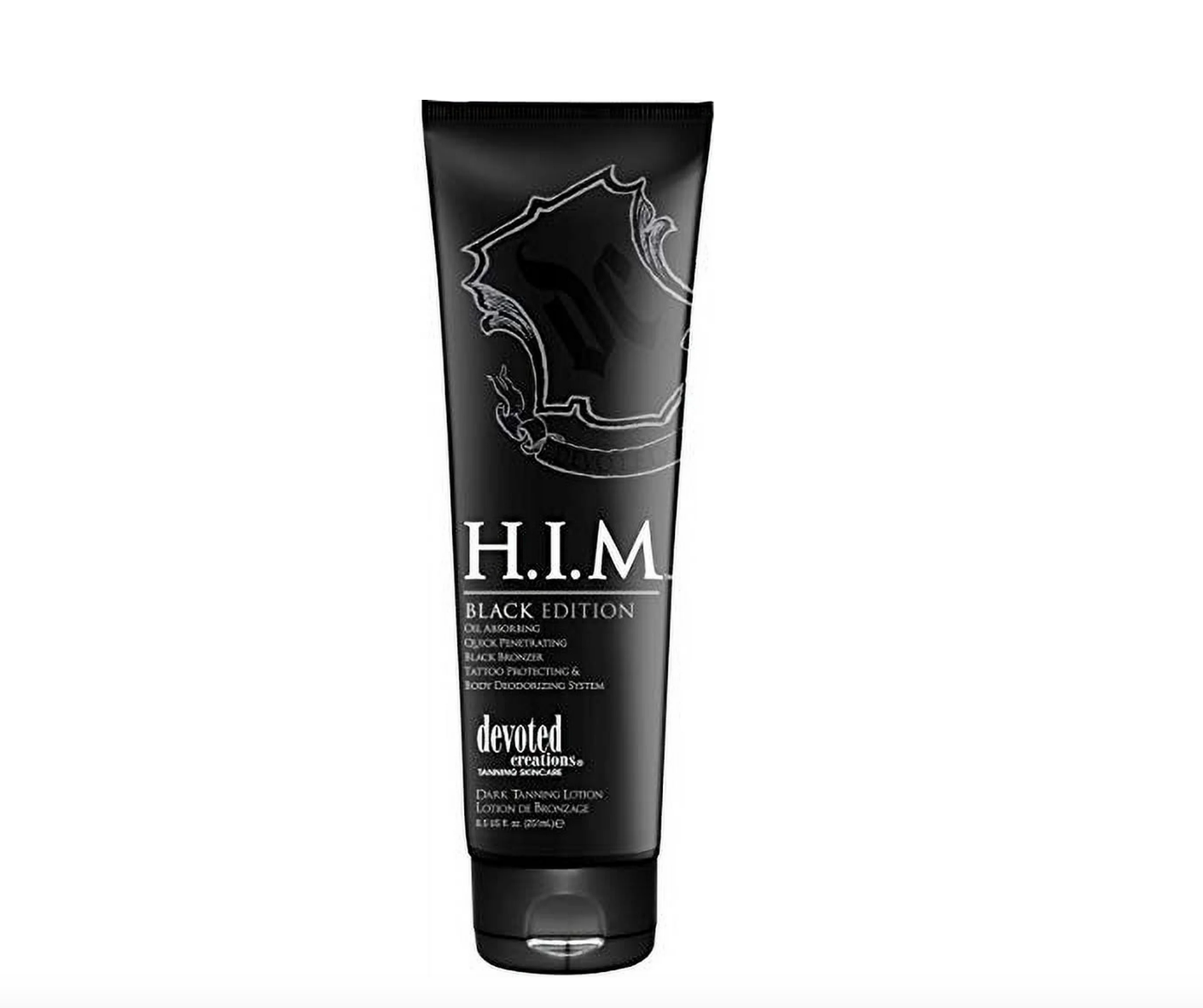 DEVOTED CREATIONS H.I.M Chrome Natural Bronzer For Men Tanning Lotion 8.5 oz