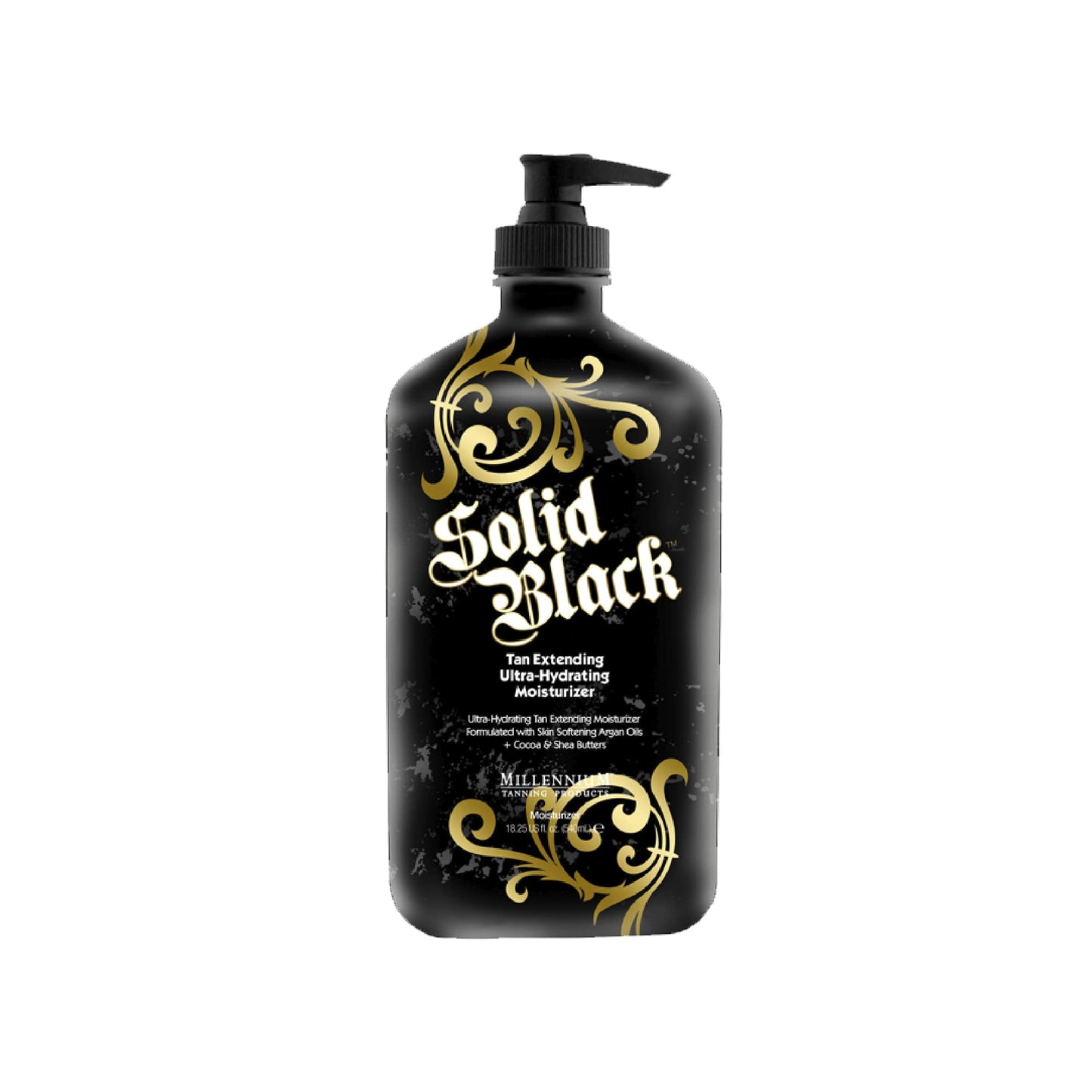 Millennium Tanning Solid Black 200X Tanning Lotion & Tan Extender Lotion, 13.50 & 18.25 Fluid Ounces