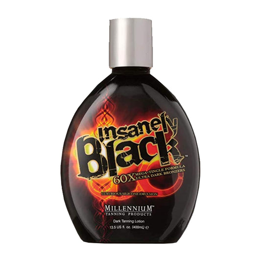 Millenium Tanning Insanely Black 60X UV Bronzer Accelerator Tanning Lotion, 2 Count, 13.5 fl oz