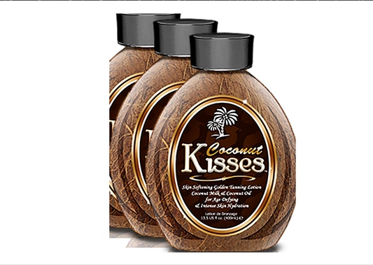 3 Lot Ed Hardy Coconut Kisses Skin Softening Golden Indoor Bed UV Tanning Lotion