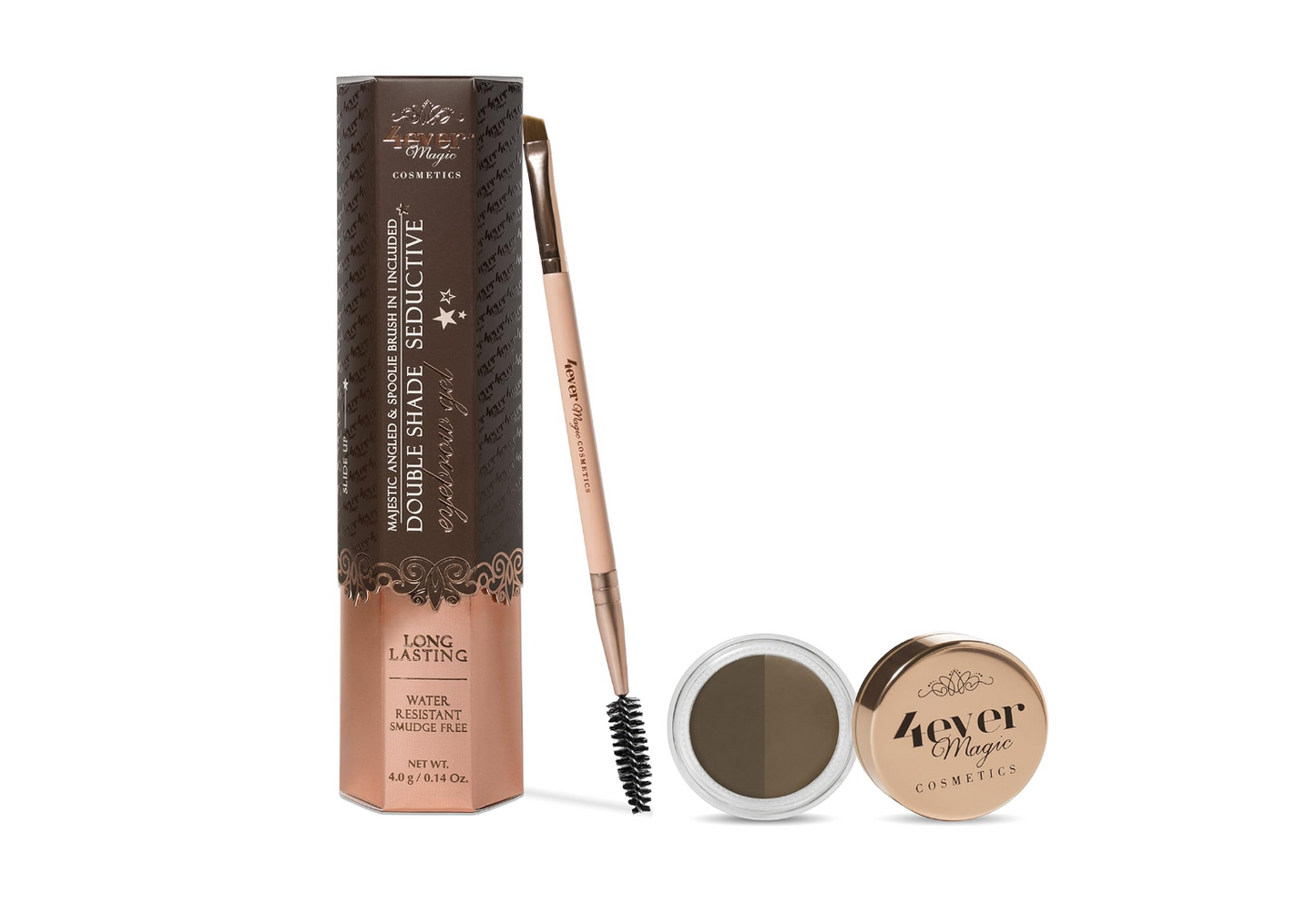 4ever Magic Cosmetics Double Shade Seductive Eyebrow Gel, Hocus Pocus Blonde