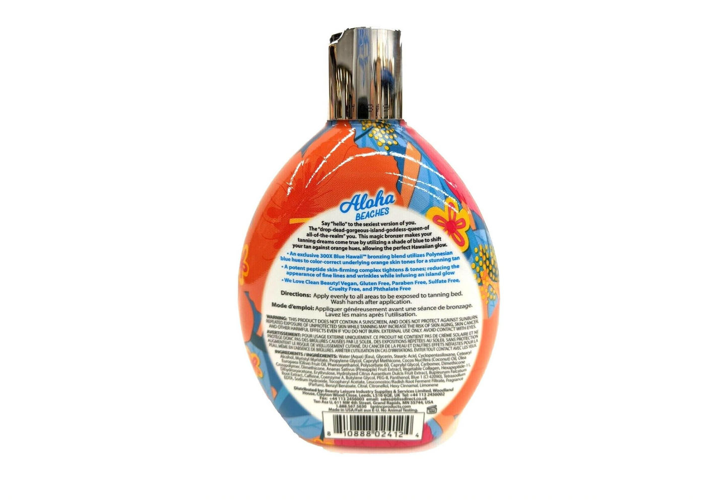 Aloha Beaches 300X Blue Hawaii Bronzer Tanning Lotion 13.5 oz