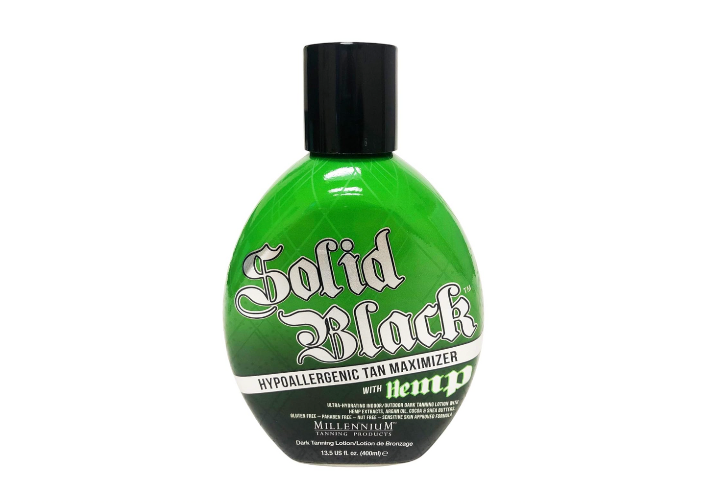 2 Pack - Millennium Tanning Solid Black Special Reserve 200x + Millennium Tanning Solid Black Hypoallergenic Tan Maximizer w Hemp