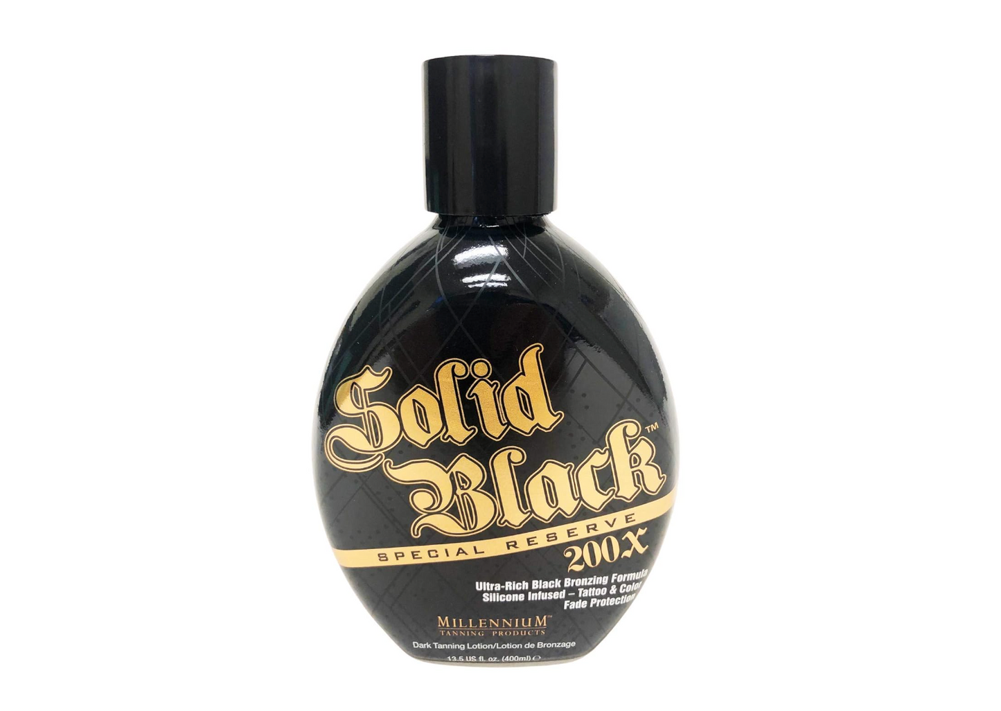 2 Pack - Millennium Tanning Solid Black Special Reserve 200x + Millennium Tanning Solid Black Hypoallergenic Tan Maximizer w Hemp