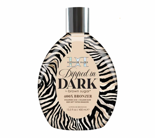 Brown Sugar Double Dark Dipped in Dark 400X Bronzer Tanning Bed Lotion 13.5 oz