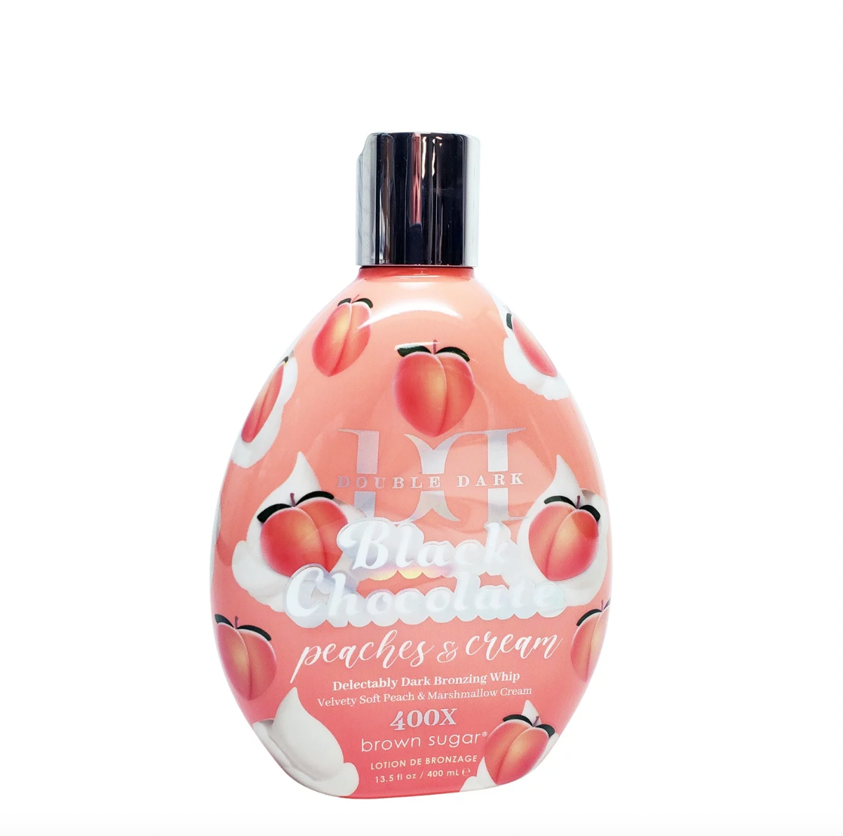 Brown Sugar Peaches & Cream 400X Double Dark Black Chocolate Bronzing Whip 13.5oz