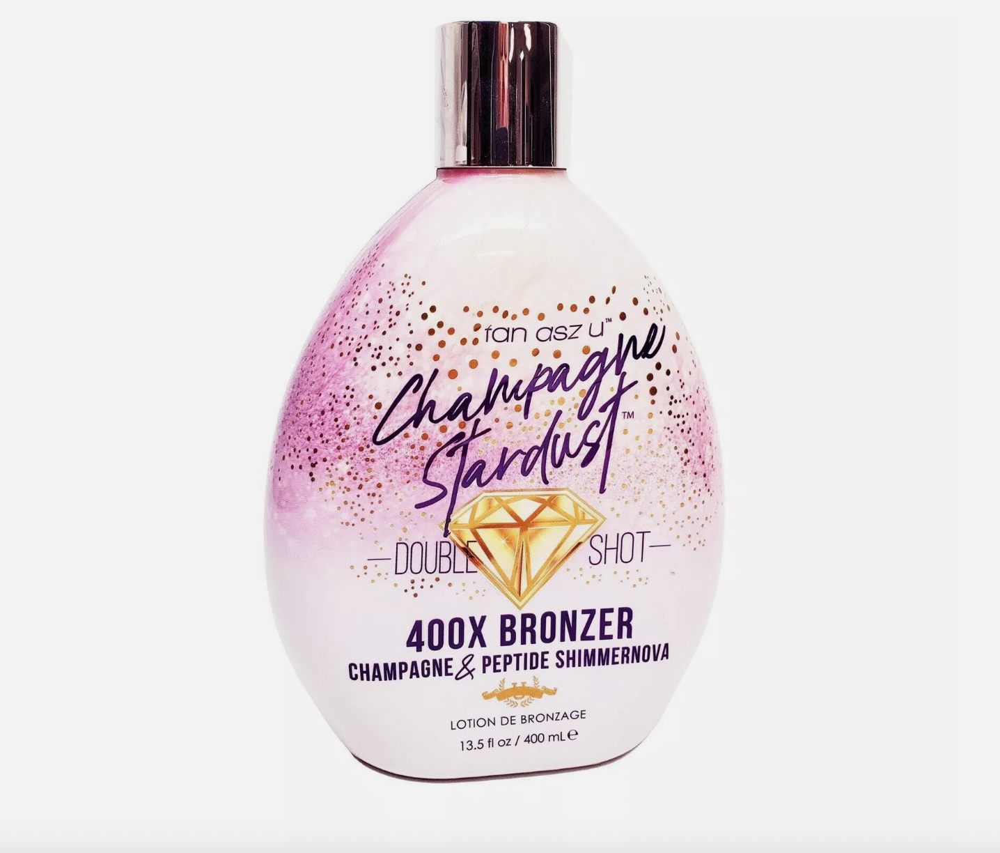 Champagne Stardust Double Shot 400X Bronzer Champagne & Peptide Shimmernova 13.5oz