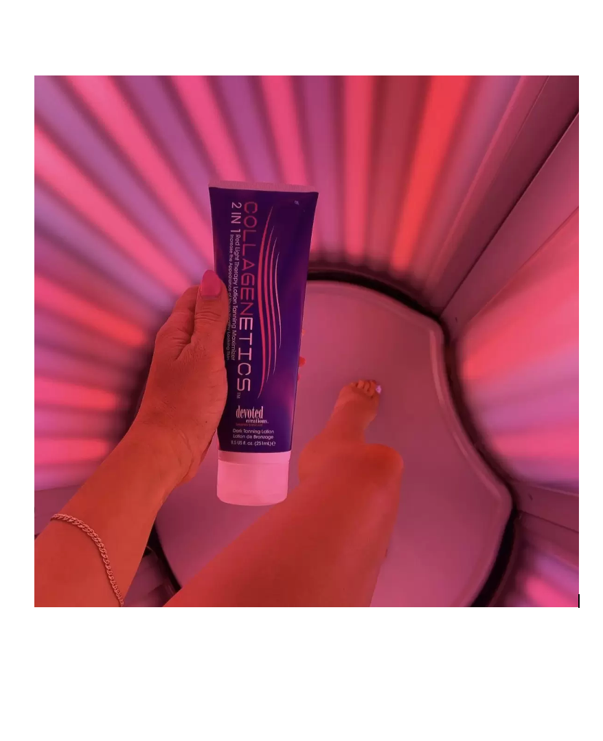 Collagenetics 2-in-1 Red Light Therapy Prep & Tanning Lotion - 9 oz.