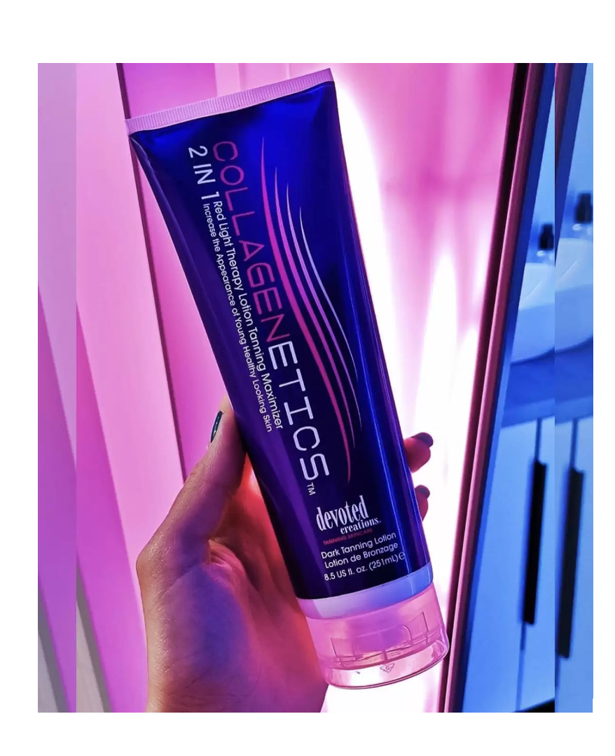 Collagenetics 2-in-1 Red Light Therapy Prep & Tanning Lotion - 9 oz.