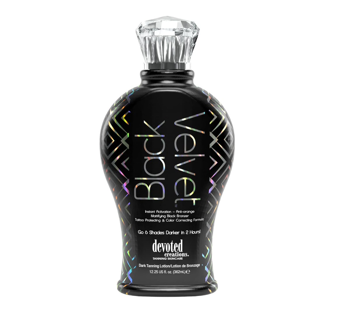 Devoted Creations Black Velvet Anti-Orange Mattifying Black Bronzer Tanning Lotion 12.25 oz