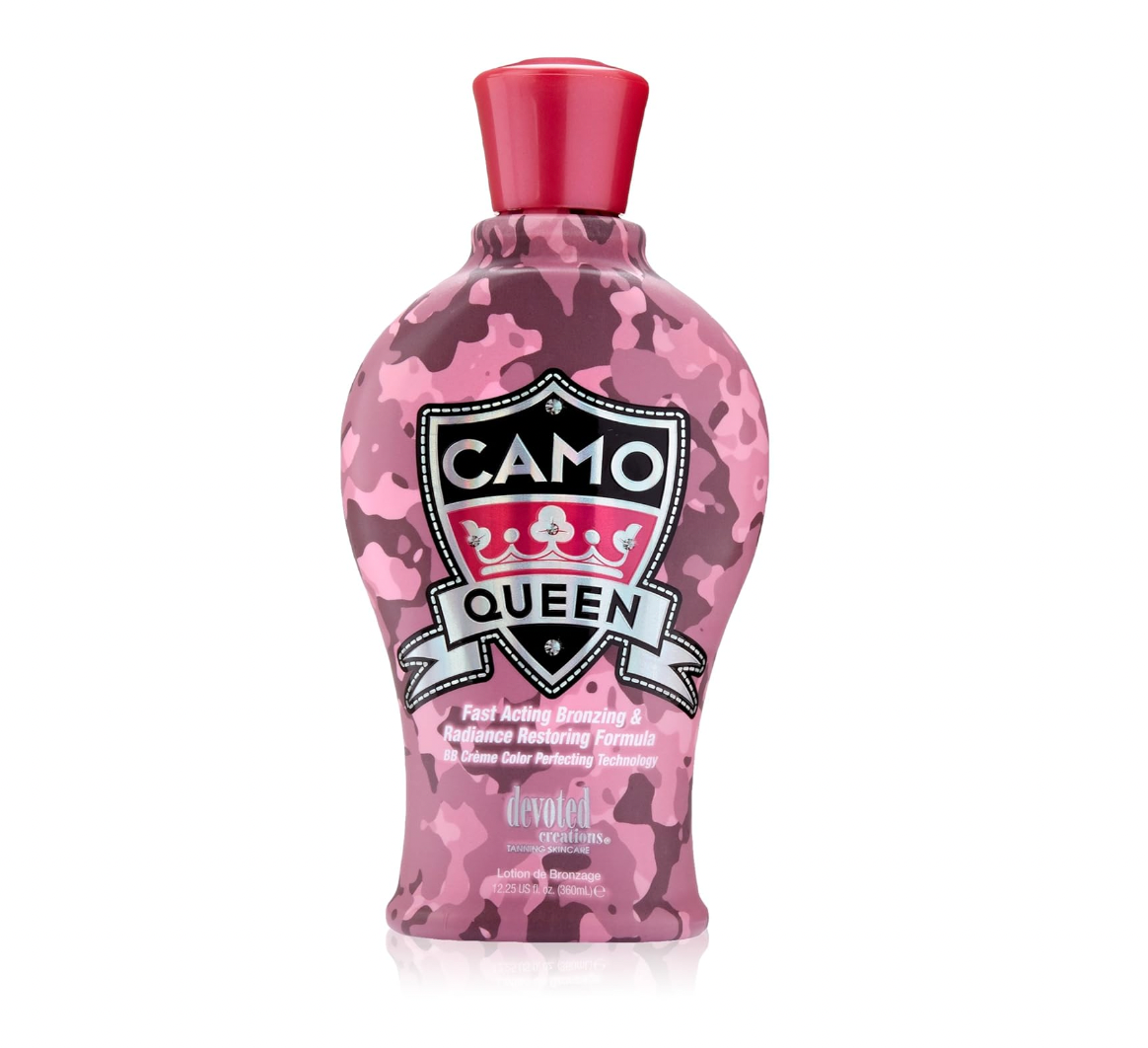 Devoted Creations Camo Queen Bronzing Lotion, 12.25 Fluid Ounce