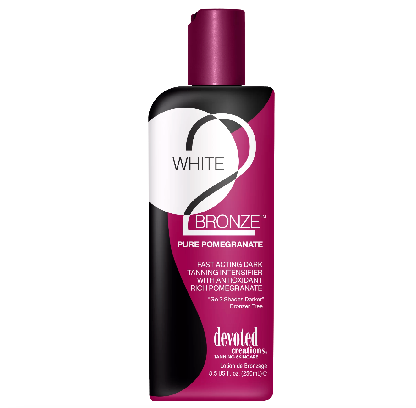 Devoted Creations WHITE 2 BRONZE PURE POMEGRANATE Lotion - 8.5 oz.