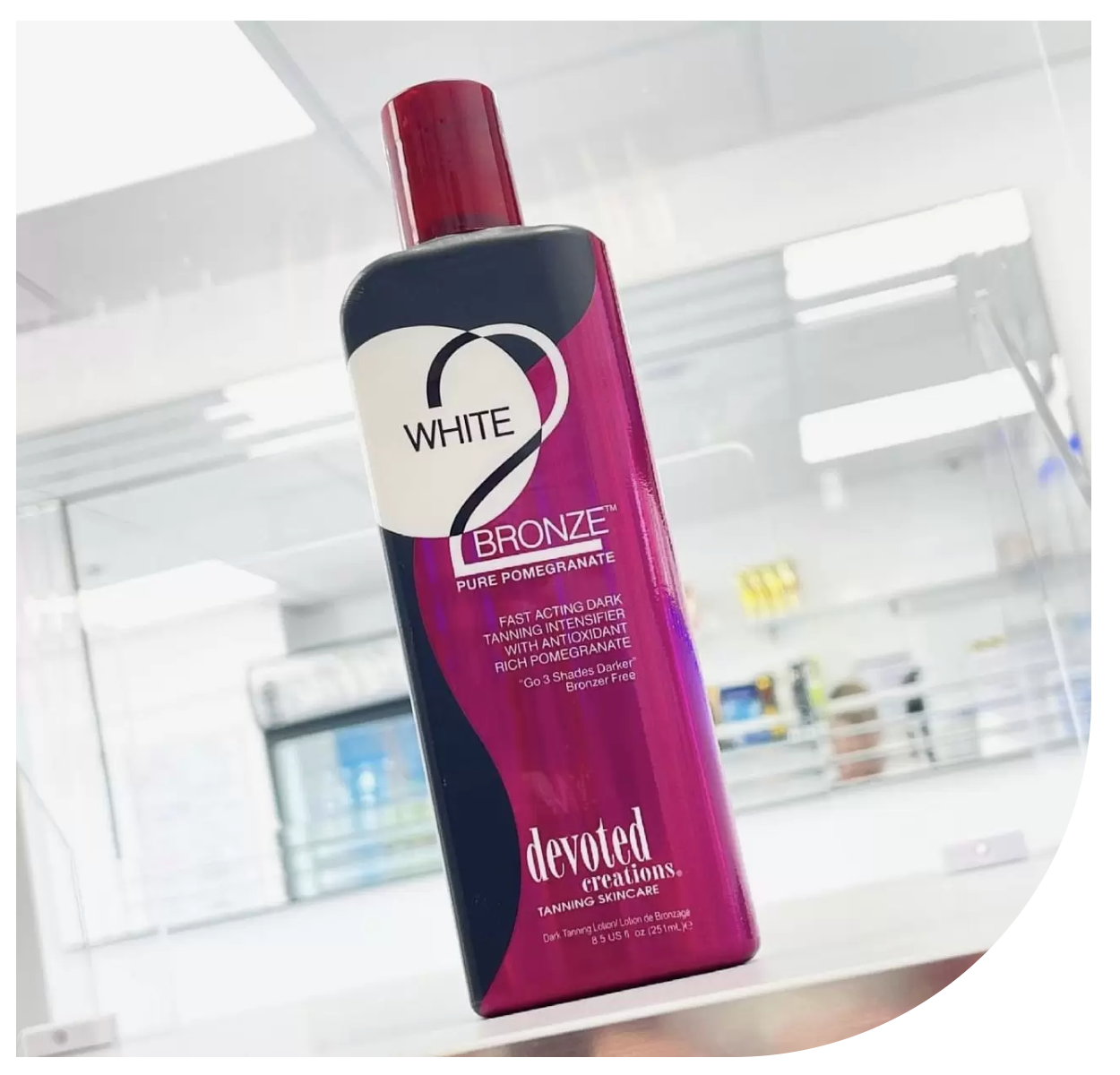 Devoted Creations WHITE 2 BRONZE PURE POMEGRANATE Lotion - 8.5 oz.