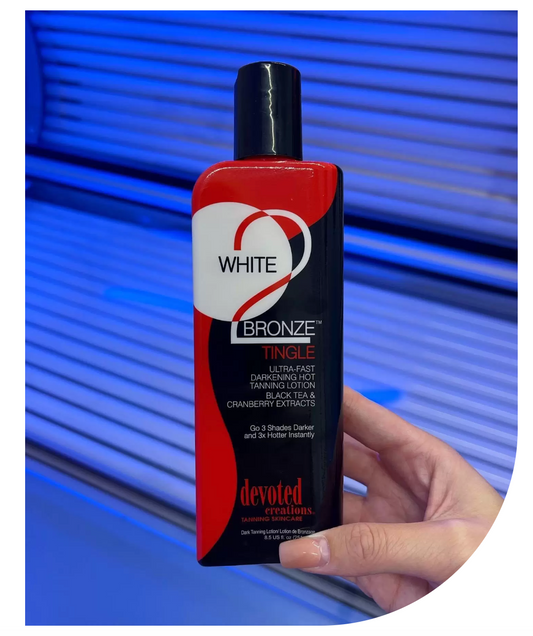 Devoted Creations White 2 Bronze, Tingle, Ultra Fast, Darkening Lotion 8.5 oz.