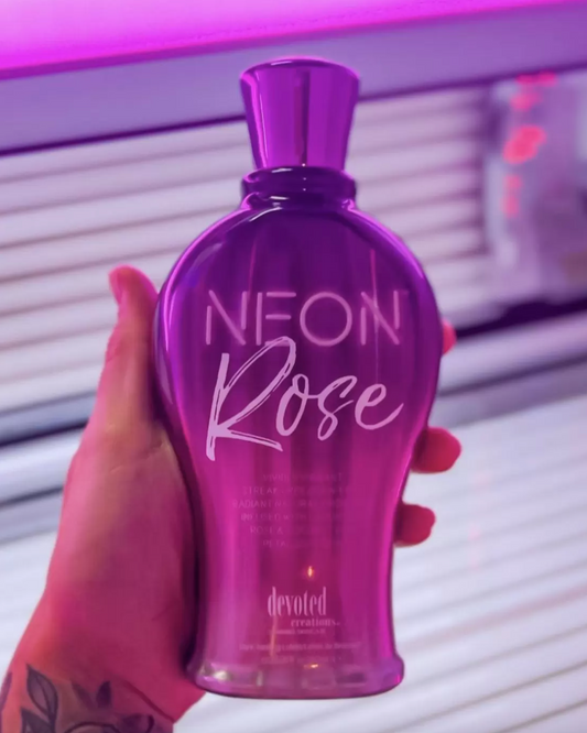Devoted Creations Neon Rose Tanning Lotion with Natural Bronzers 12.25 oz