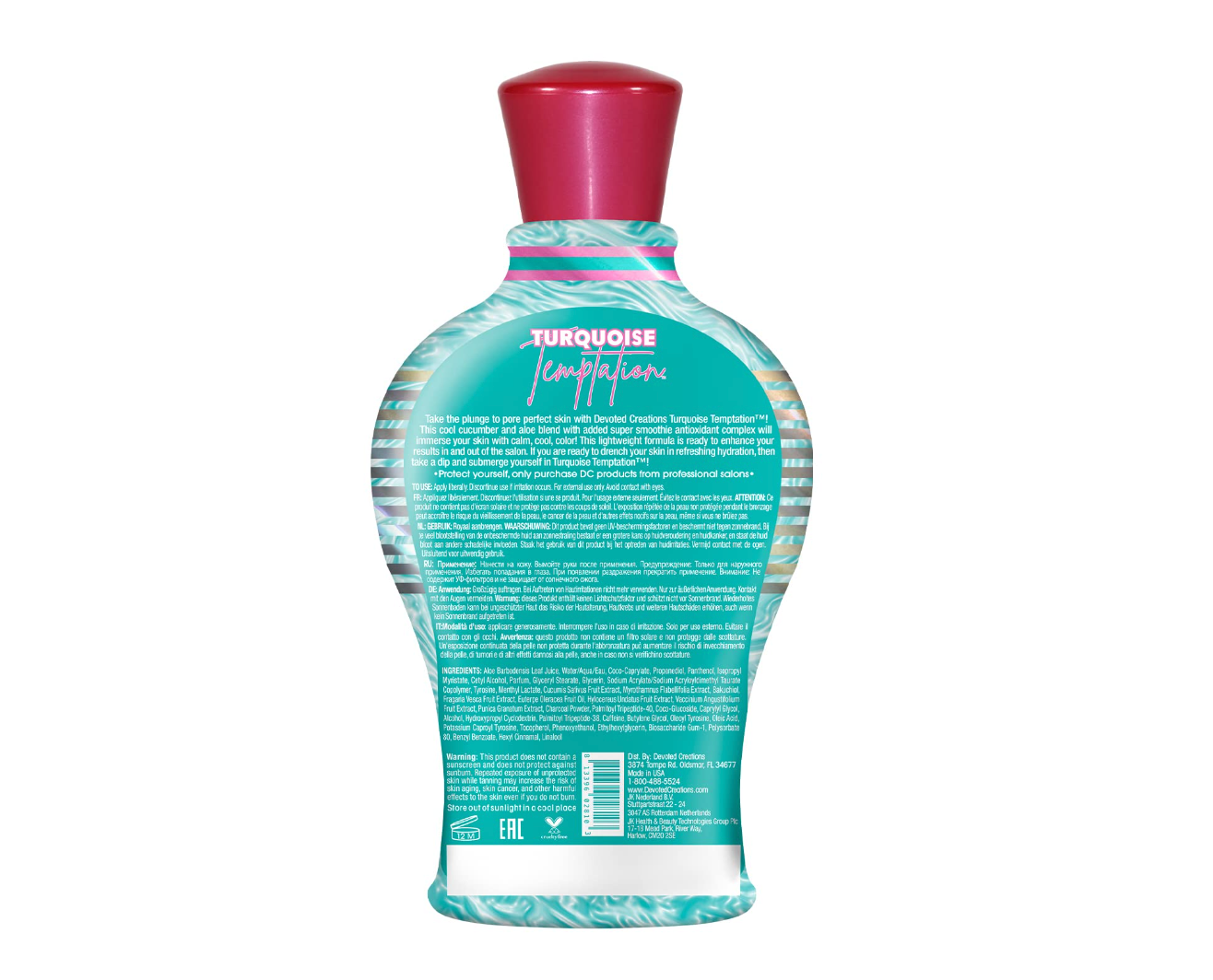 Devoted Creations Turquoise Temptation Indoor and Outdoor Tanning Lotion 12.25 oz