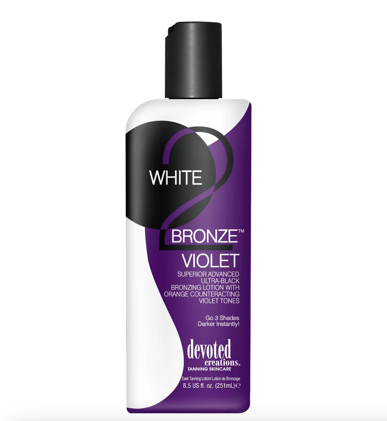Devoted Creations WHITE 2 BLACK VIOLET Black Bronzer - 8.5 oz.