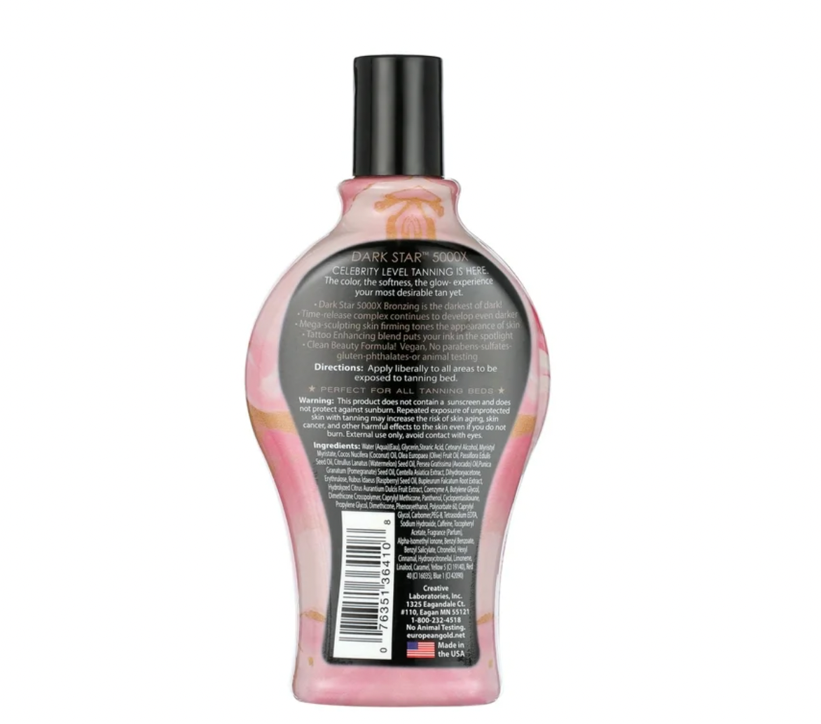 European Gold Dark Star 5000X Indoor Tanning Lotion, 12 oz
