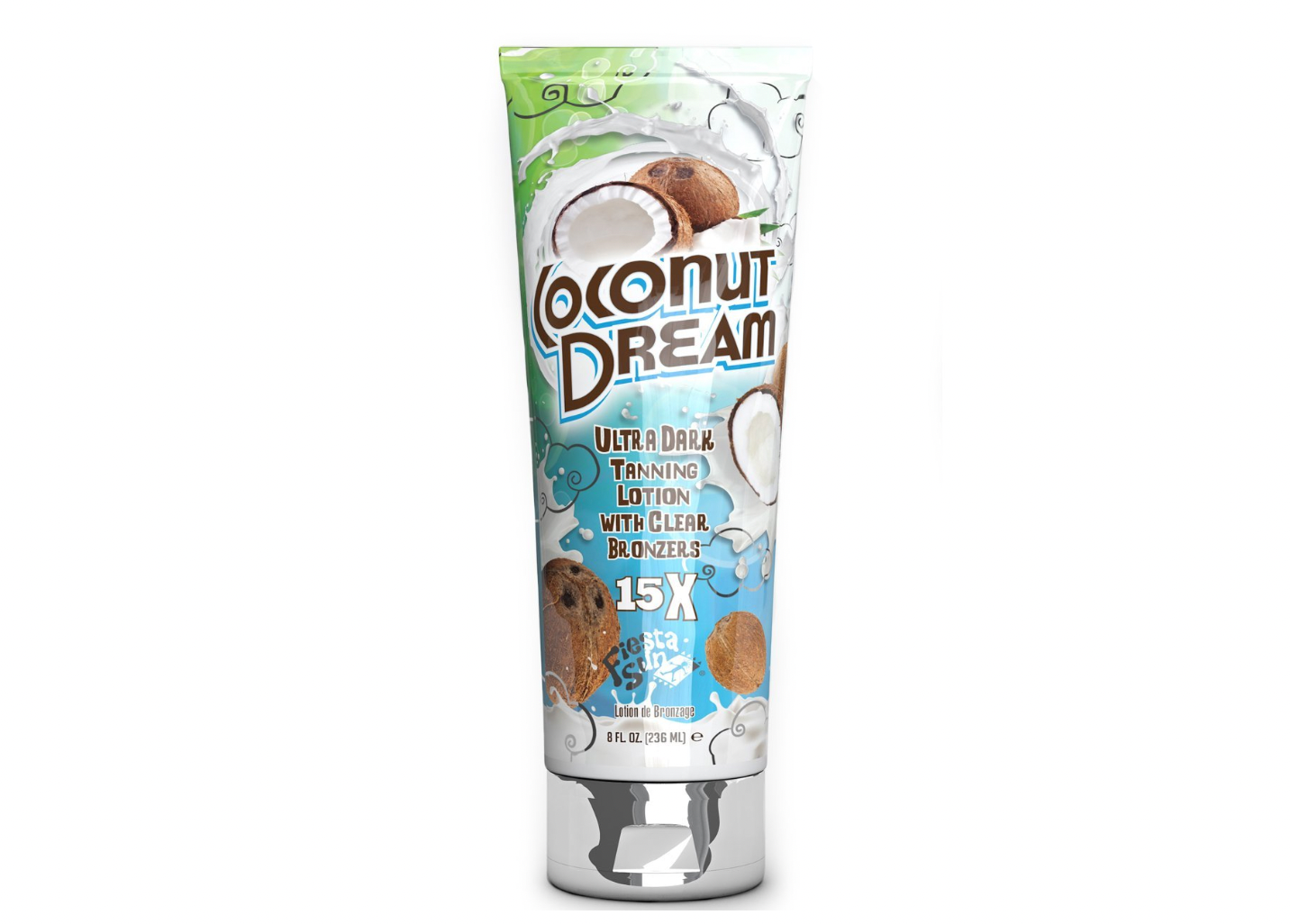 Fiesta Sun Coconut Dream Ultra Dark Tanning with Clear Bronzers, 8 oz.