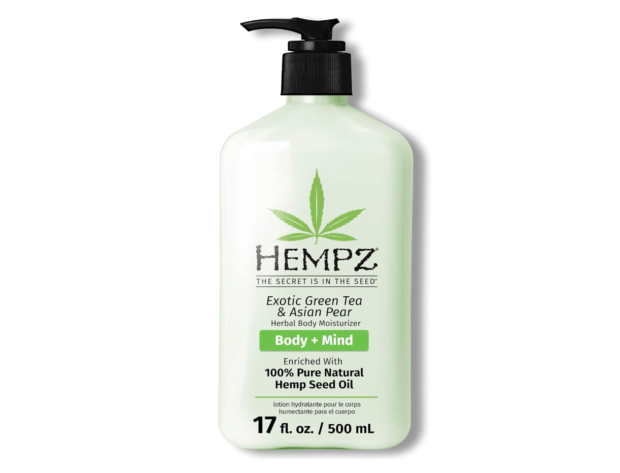 HEMPZ Body Lotion - Green Tea & Asian Pear Daily Moisturizing Cream, Shea Butter Body Moisturizer - Skin Care Products, Hemp Seed Oil - Large