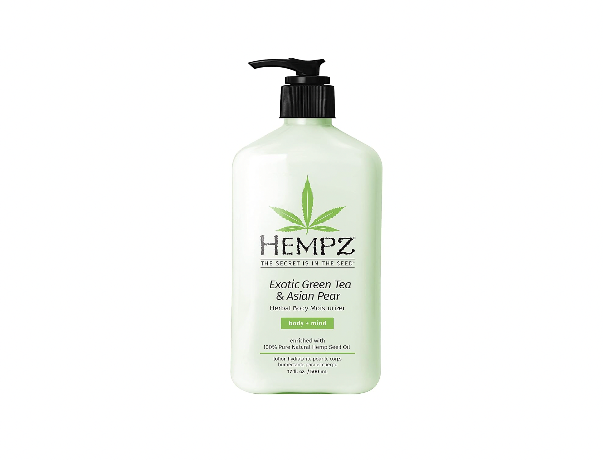 HEMPZ Body Lotion - Green Tea & Asian Pear Daily Moisturizing Cream, Shea Butter Body Moisturizer - Skin Care Products, Hemp Seed Oil - Large