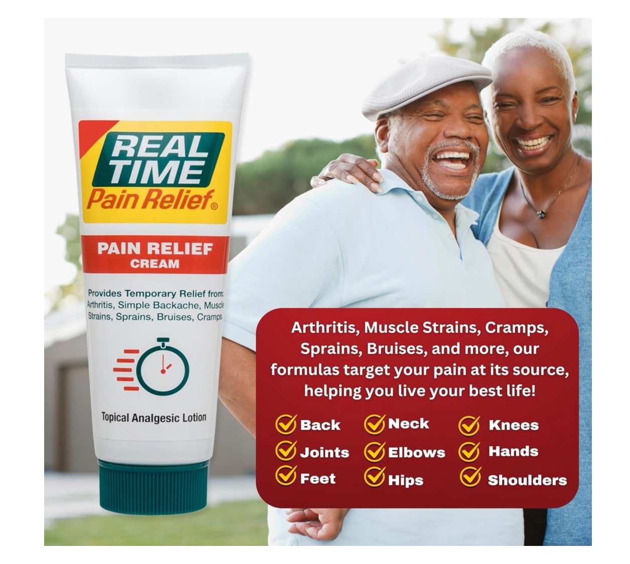 Real Time Pain Relief Cream, 3 Ounce Tube