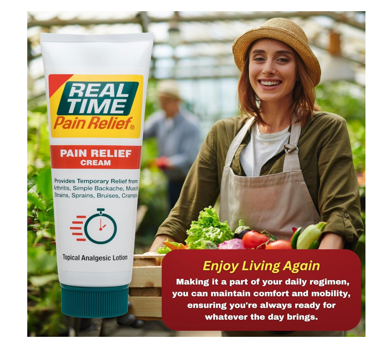Real Time Pain Relief Cream, 3 Ounce Tube