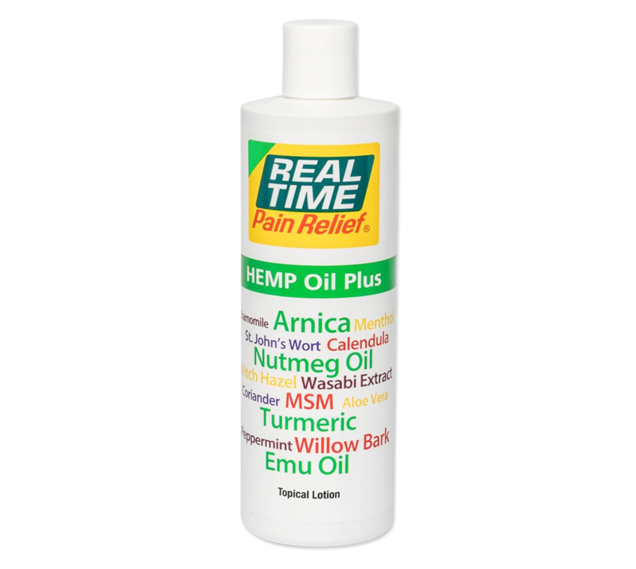 Real Time Pain Relief Hemp Oil Plus - 16oz Bottle
