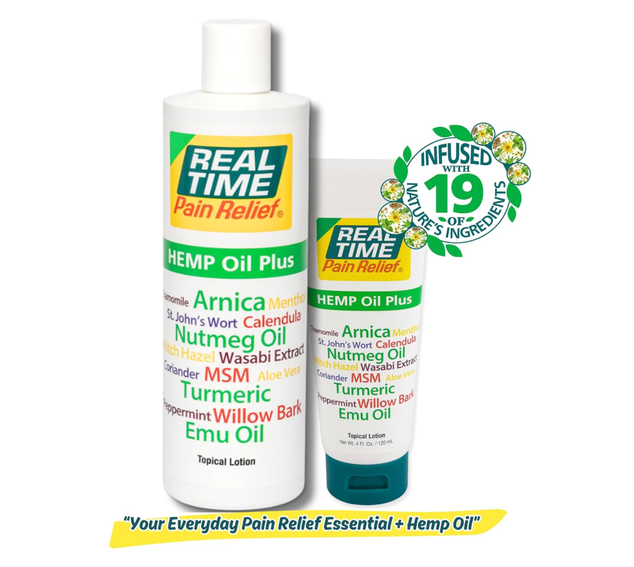 Real Time Pain Relief Hemp Oil Plus - 16oz Bottle