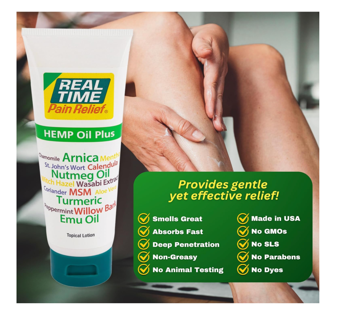 Real Time Pain Relief Hemp Oil Plus - 5oz Tube