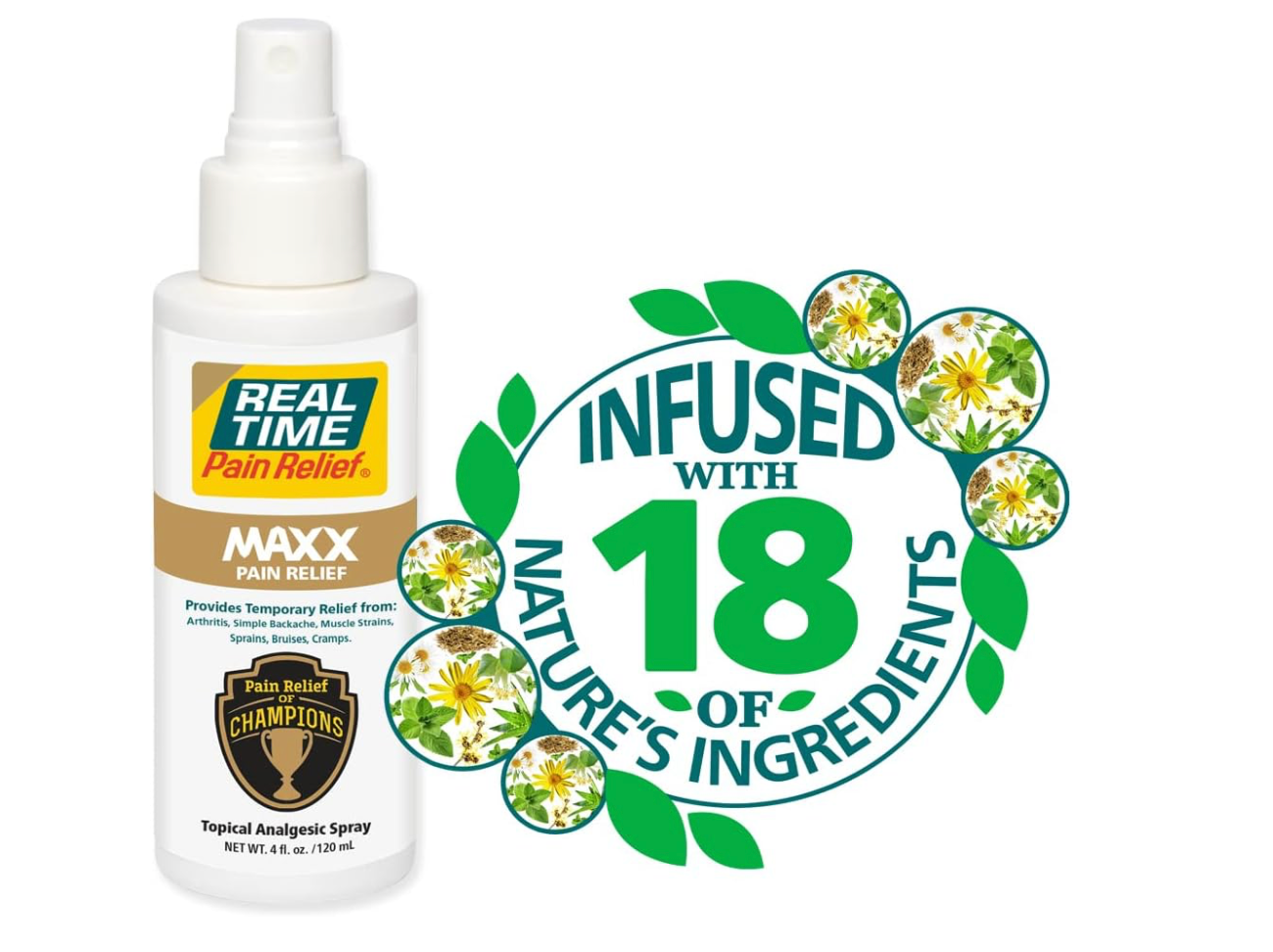 Real Time Pain Relief MAXX - 4oz Spray