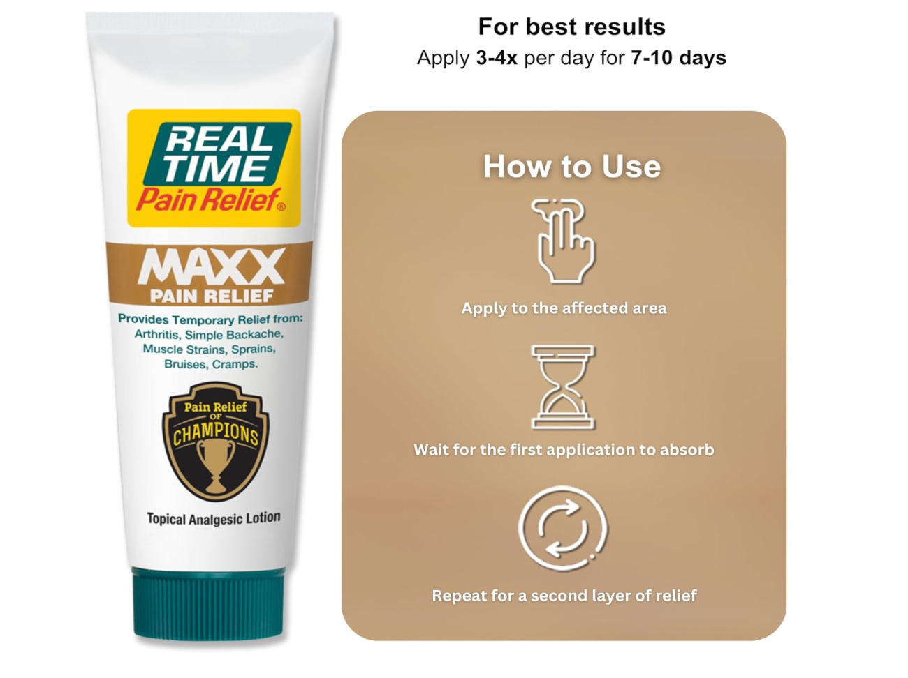 Real Time Pain Relief MAXX - 5oz Tube