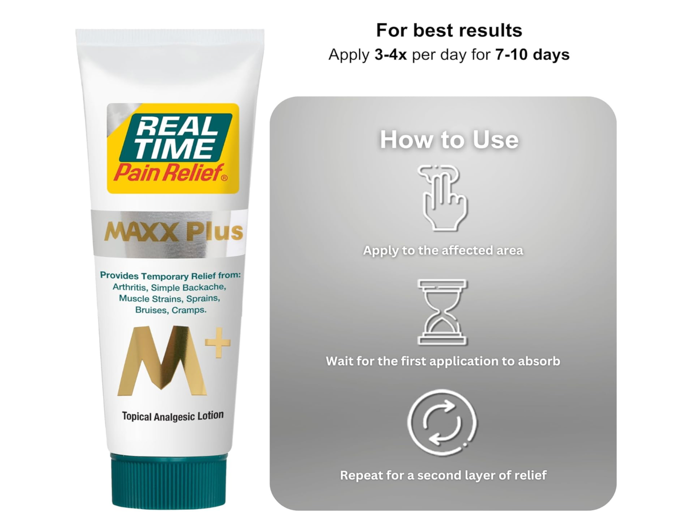 Real Time Pain Relief MAXX Plus - 3oz Tube