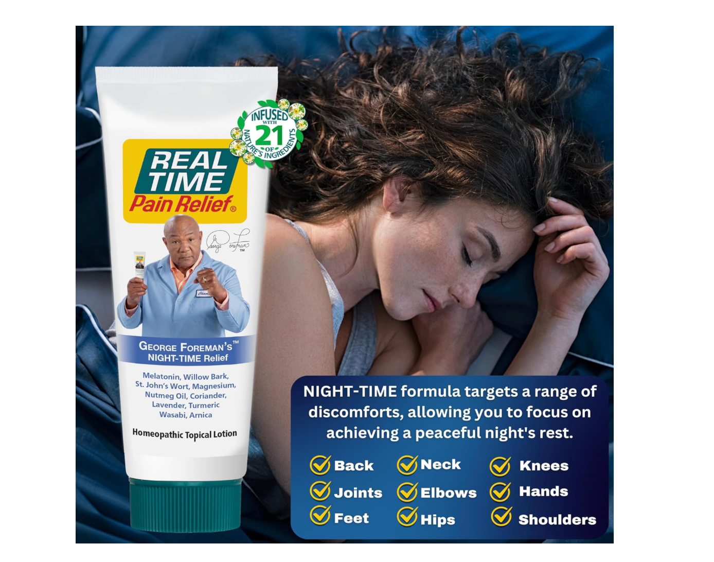 Real Time Pain Relief Night-Time Cream - 4oz Tube