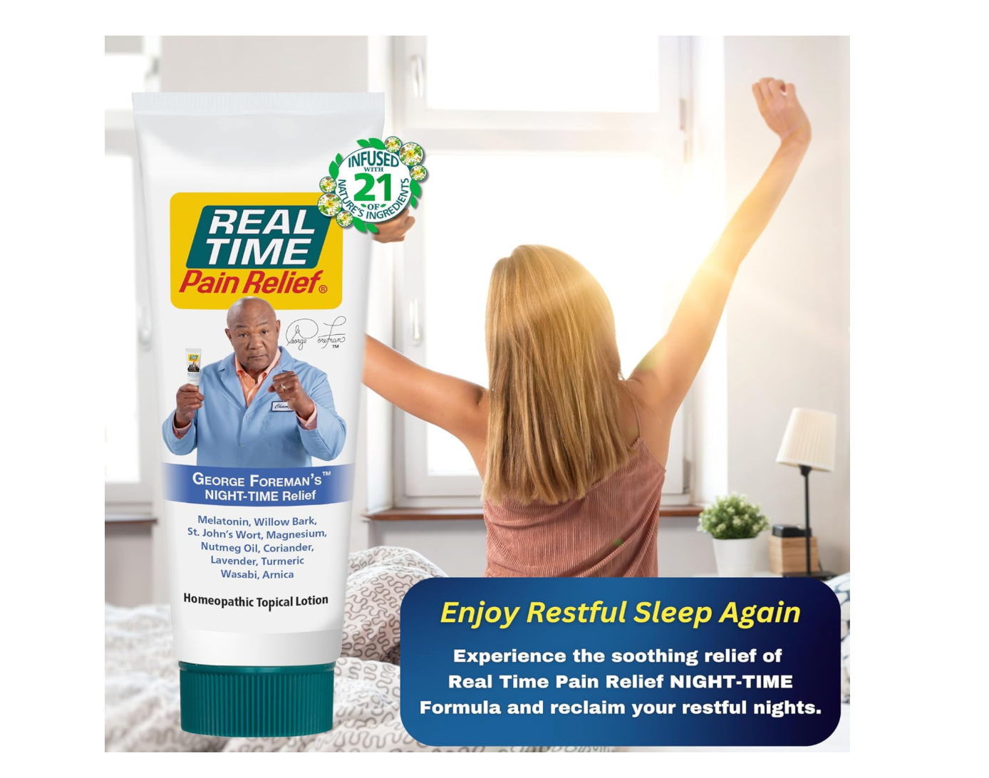 Real Time Pain Relief Night-Time Cream - 3oz Tube