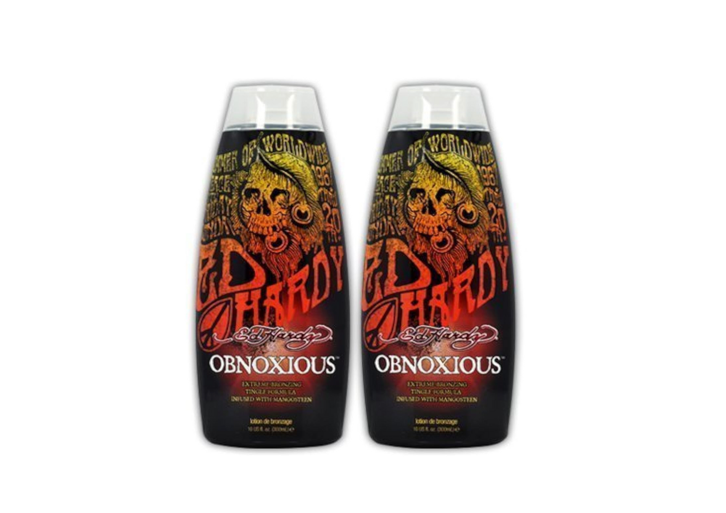 Lot 2 Ed Hardy Obnoxious Indoor Tanning Lotion Accelerator Bronzer Dark Tan Bed