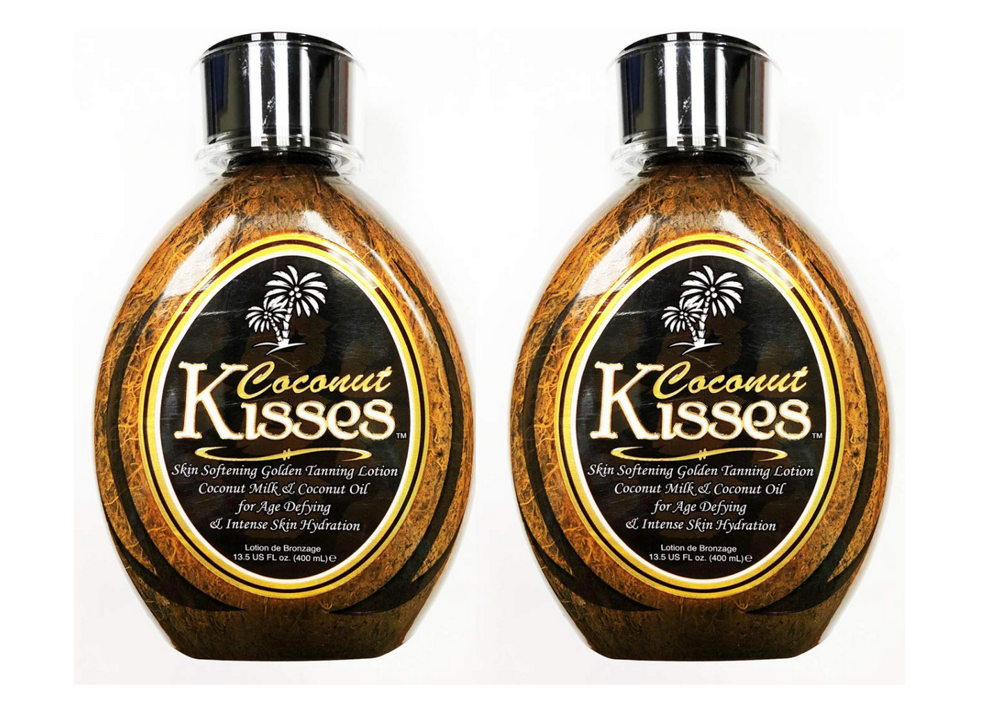 Lot of (2) Ed Hardy COCONUT KISSES Golden Tanning Lotion, 13.5 oz